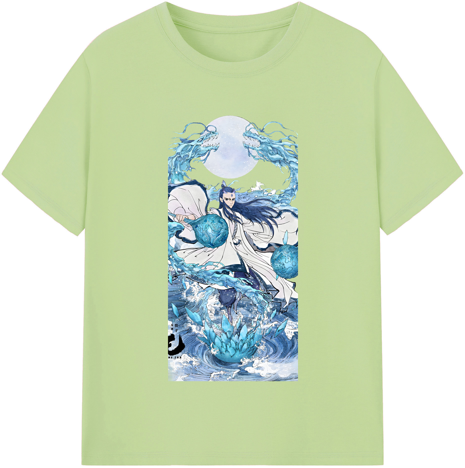 （画像用） Ne Zha 2 ナタ 魔童の大暴れ 綿100％半袖Tシャツ（フロントプリント）